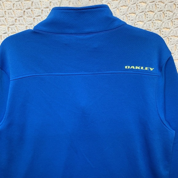 Oakley Golf Pullover Jacket Sweater Mens Size Large 1/4 Zip Blue‎ Lightweight - Picture 8 of 10